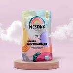 Fleece Neckwarmer - Dreamy Lilac Kid in bunter, recycelbarer Verpackung mit Stoffeinblick, ideal für Winterabenteuer, wind- und wetterfest für Kinder.
