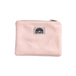 Fleece Zip Bag - Candy Rose mit weichem rosa Stoff, Zipper und WESORA-Label, ideal für Kosmetik und Kleinkram, nachhaltig handgefertigt in Deutschland.