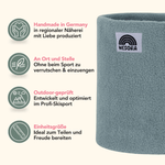 Fleece Neckwarmer - Fresh Mint mit weichem Fleece, handgemacht in Deutschland, ideal für Outdoor-Aktivitäten, rutschfest und in Einheitsgröße.