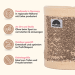 Pailetten Neckwarmer - Sparkle Gold mit glitzernden Pailletten, weichem Fleece-Innenfutter, handgemacht in Deutschland, ideal für sportliche Aktivitäten und Winterabenteuer.