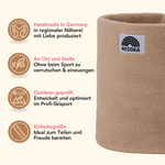 Fleece Neckwarmer - The Teddy mit weichem, beigem Fleece, handgemacht in Deutschland. Ideal für Outdoor-Abenteuer, bleibt sicher an Ort und Stelle.