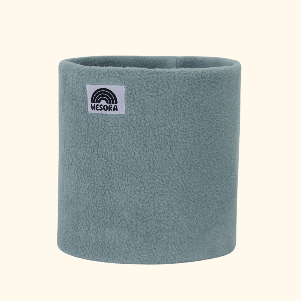 WESORA Fresh Mint Uni Neckwarmer in frischem Mintgrün, gefertigt aus doppellagigem Polar Fleece