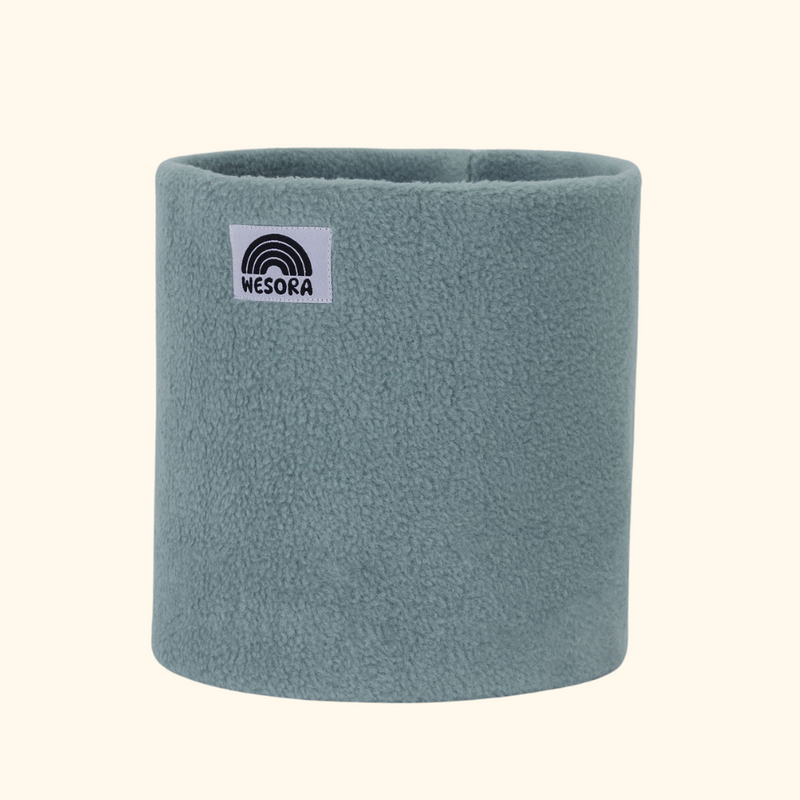 WESORA Fresh Mint Uni Neckwarmer in frischem Mintgrün, gefertigt aus doppellagigem Polar Fleece